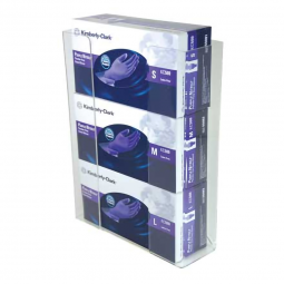 Unimed-Midwest CCG3061282-Glove Box Holder Wall Mount 3-Box Capacity Clear 3-1/2 X 11 X 14-1/2 Inch 