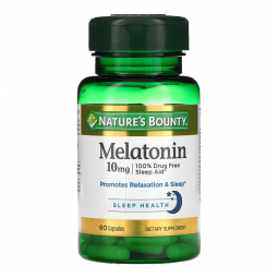 Nature's Bounty US Nutrition 07431219491-Nature's Bounty Melatonin 10 mg Capsules, Sleep Aids (BT)