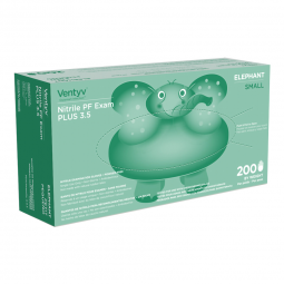 Ventyv Plus 3.5 ELEPHANT Ventyv 10334101-Ventyv Plus 3.5 Elephant Nitrile Exam Glove, Small, Violet,