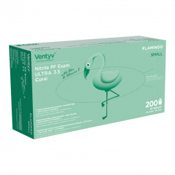 Ventyv Ultra 3.5 CORAL (FLAMINGO) Ventyv 10334106-Ventyv Ultra 3.5 Coral (Flamingo) Exam Glove, Smal