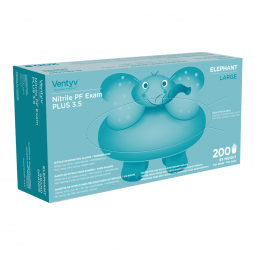 Ventyv Plus 3.5 ELEPHANT Ventyv 10336101-Ventyv Plus 3.5 Elephant Nitrile Exam Glove, Large, Violet,
