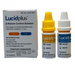 Lucidplus Vidan Diagnostics 2150-204-Blood Glucose Control Solution Lucidplus 2 X 4 mL Level 1 & 2, 