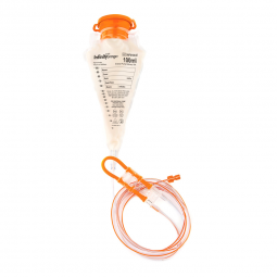 Infinity Orange Zevex INF0100-E-Enteral Feeding Pump Bag Set with ENFit Connector Infinity Orange 10