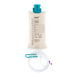 Infinity Zevex INF1200-E-Enteral Feeding Pump Bag Set with ENFit Connector Infinity 1200 mL Silicone